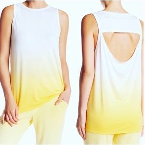 NWT Peace Love World Natasha Tank Yellow Open Back